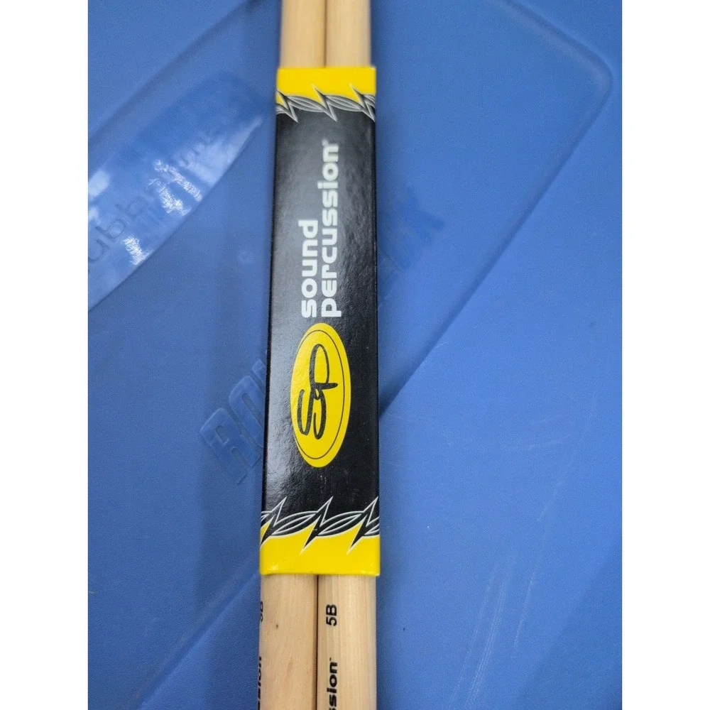Sound Percussion Drum Sticks Wood Tip Drumsticks 1 Pair 5B